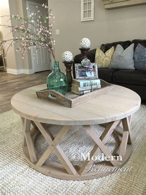 Stunning Handmade Rustic Round Farmhouse Coffee Table Just The Right