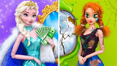 Rich Elsa Vs Broke Anna 9 Frozen Diys Youtube