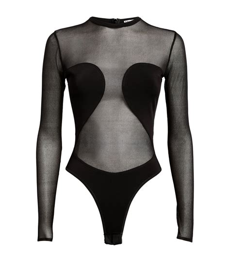 alaïa sheer bodysuit harrods us