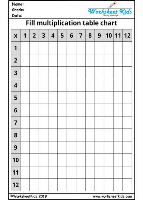 times table grid worksheets
