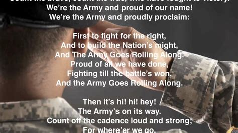 The Army Song Youtube