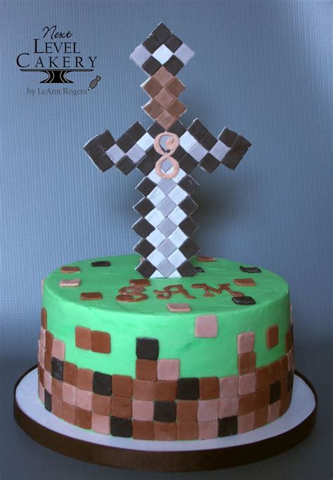 Minecraft Sword Brown And Black Special Occasion Cakes Custom