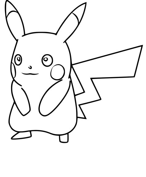 Coloriage Pikachu Pokemon Go à Imprimer