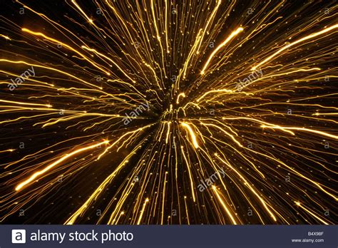 Golden Explosion Of Light Stock Photo Alamy