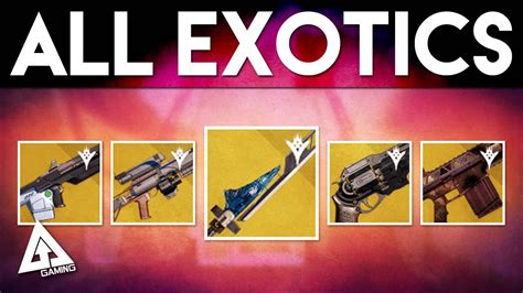 Destiny The Taken King All Exotic Weapons Youtube