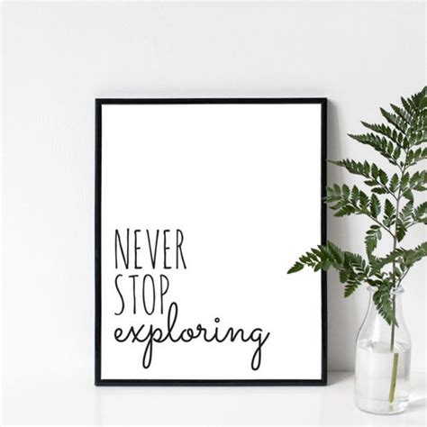 8x10 Never Stop Exploring Printable Wall Art Travel Quotes Etsy