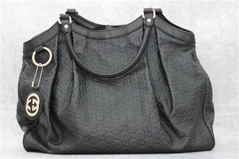 Gucci bamboo handle bag for sale on www.luxuryator.com #guccibag #guccibamboo #guccipurses #guccihandbags #gucci bamboo #bamboo. Gucci Black Guccissima Leather Large Sukey Bag at Jill's ...