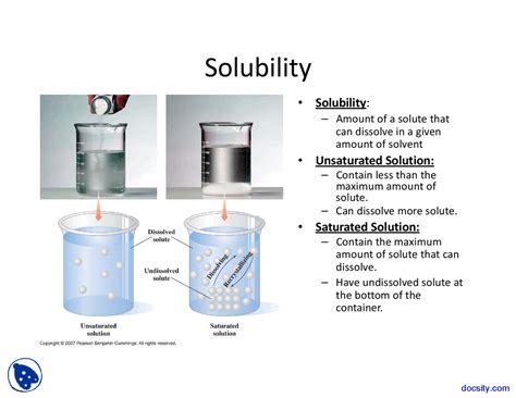 Solubility General Chemistry Lecture Slides Docsity