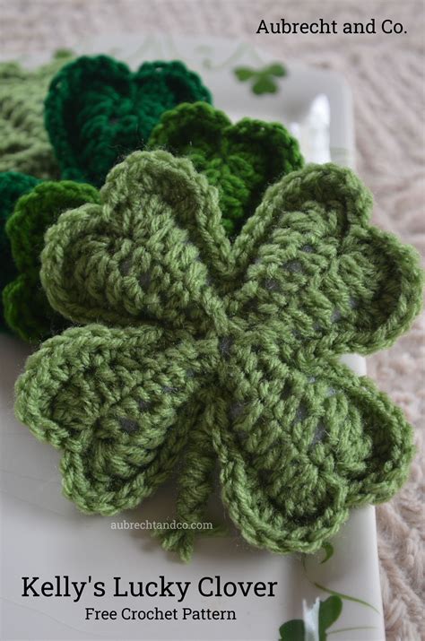 Kellys Lucky Clover — Aubrecht And Co Crochet Clover Crochet Leaf