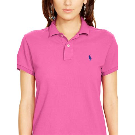 Polo Ralph Lauren Classic Fit Polo Shirt In Pink Maui Pink Lyst