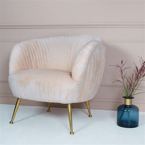Pink velvet fabric armchair accent chair side chair tub chair with metal legs for living room hotel bedroom. Marilyn Blush Velvet Armchair (With images) | Pink accent ...