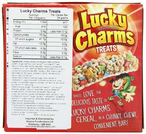 Lucky Charms Cereal Bar Nutrition Facts Runners High Nutrition