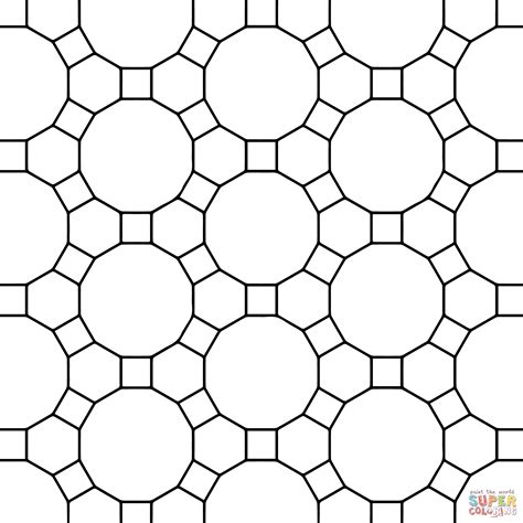 Hexagon honey b tessellation for adult coloring pages art. Tessellation Coloring Pages Printable - Coloring Home