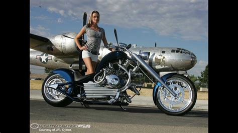 custom motorcycle chopper hot bikes girls slideshow customize harley motorrad hd youtube