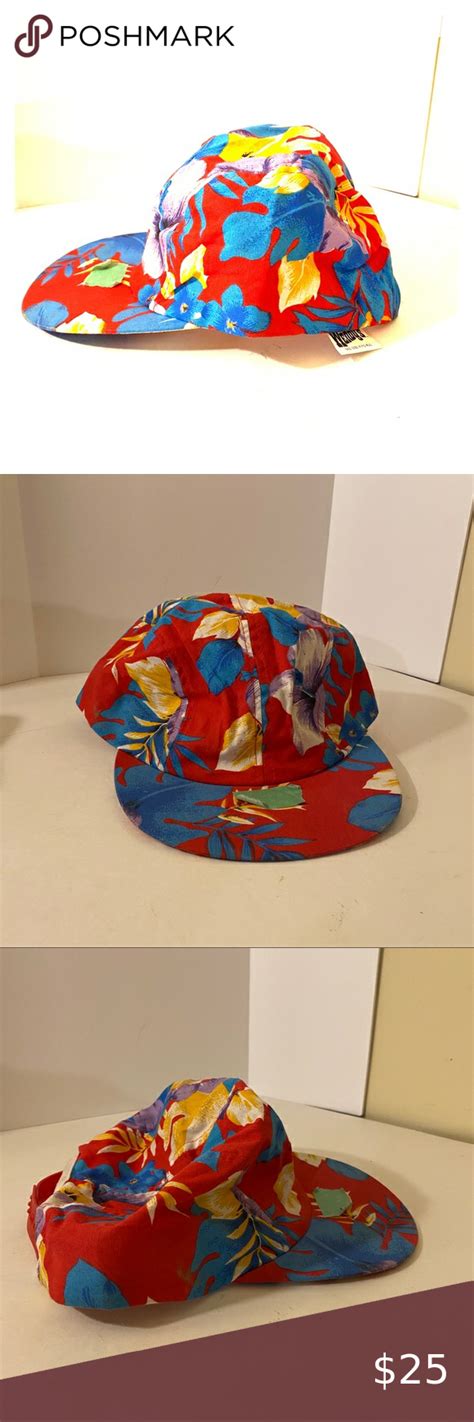 Vntg Wendys Snapback Hat 90s Tropical Hawaiian Os Snapback Hats