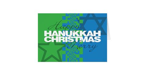 Happy Hanukkah Merry Christmas Card Zazzle