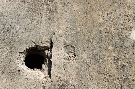 Hole In Concrete Wall Free Stock Photo Public Domain Pictures