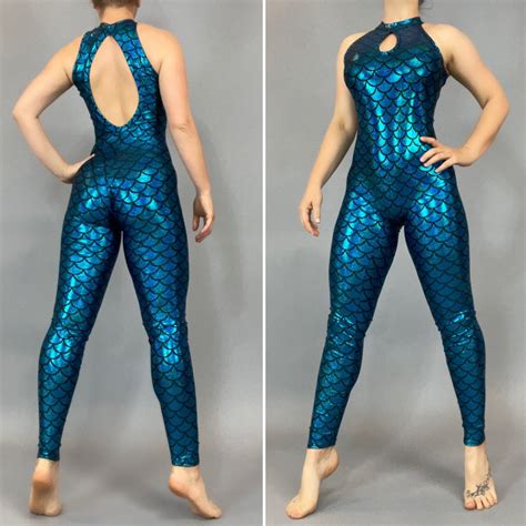 Mermaid Catsuit Contortion Costume Exotic Dance Wear Etsy