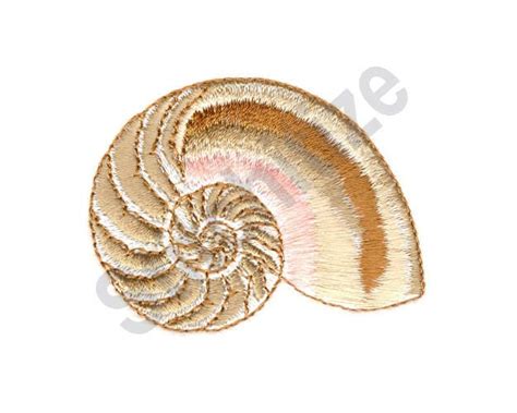 Shell Machine Embroidery Design Seashell Nautilus