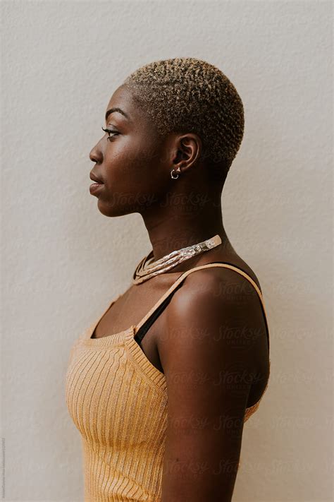 Side Profile Portrait Of A Beautiful Black Woman By Kristen Curette Daemaine Hines Side