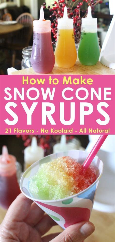 All Natural Diy Snow Cone Syrup Recipe Snow Cone Syrup Homemade