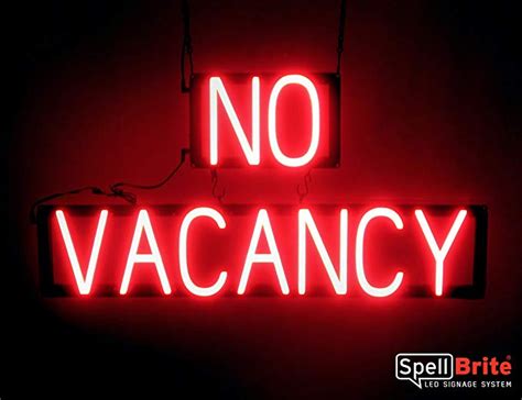 Spellbrite Ultra Bright No Vacancy Sign Neon Led Sign