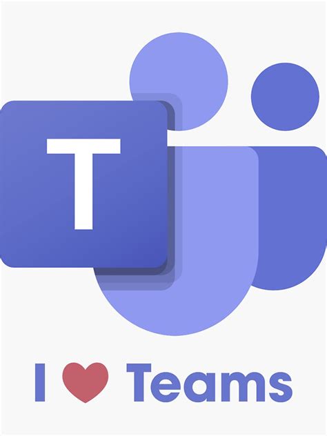 I Love Microsoft Teams Sticker For Sale By Agm97 Redbubble