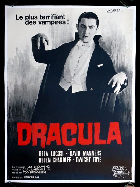 Dracula Bela Lugosi French 1p Original Movie Poster 1960s Horror