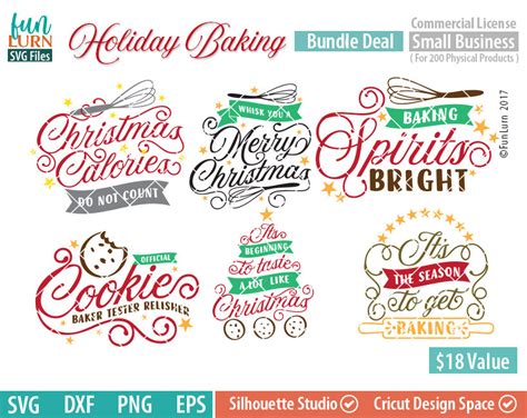 This is one of my biggest baking weeks of the year. Holiday Baking SVG Collection - FunLurn