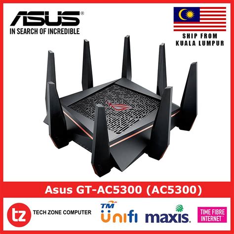 Asus Gt Ac5300 Ac5300 Rog Rapture Tri Band Wifi Gaming Wireless