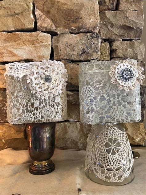 Diy Unique Lace Candle Holders The Shabby Tree