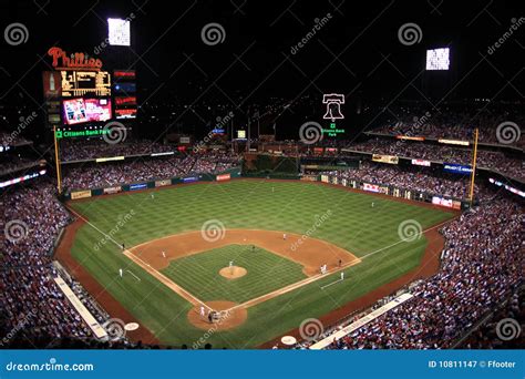 Citizens Bank Park Night Game In Philadelphia Editorial Photography