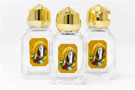 Direct From Lourdes Lourdes Holy Water 3 Gold Top Bottles