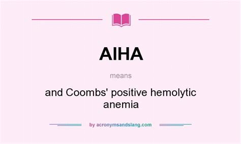 Aiha And Coombs Positive Hemolytic Anemia In Undefined By
