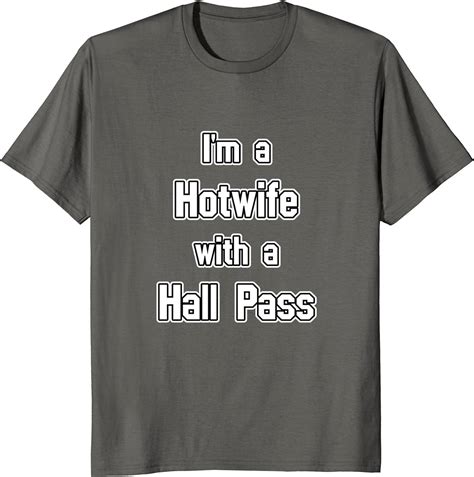 hotwife with hall pass t shirt amazon ca clothing and accessories