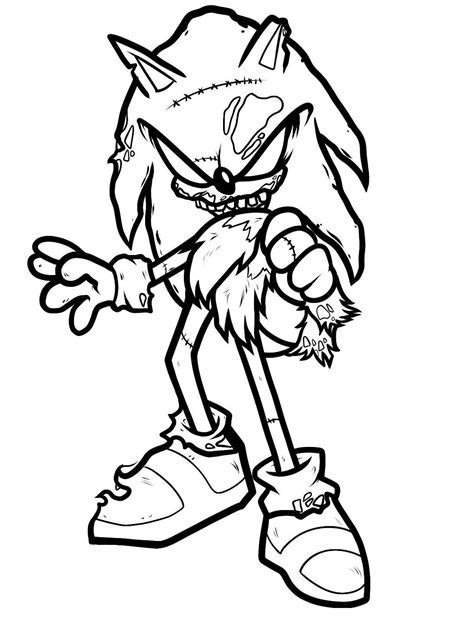 Evil Sonic Coloring Page Free Printable Coloring Pages For Kids