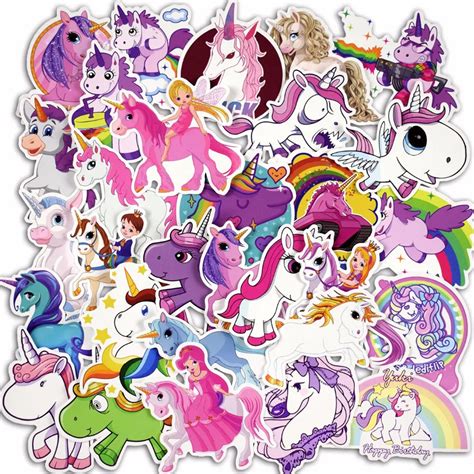 33pcs Kids Toys Girls Ts Sticker Cute Unicorn Stickers For Laptop