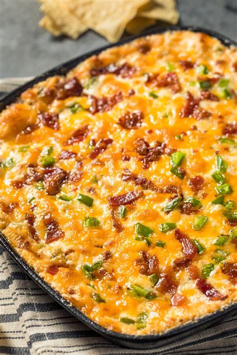 Homemade Spicy Jalapeno Popper Dip Stock Image Image Of Baked
