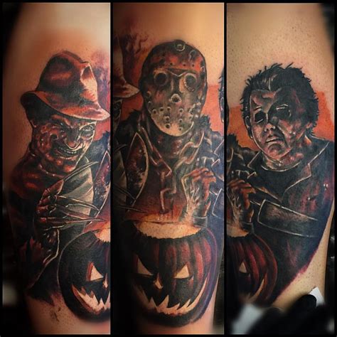 Freddy krueger is a fictional character in the a nightmare on elm street film series. Amazing Halloween Tattoo! Freddy Krueger, Jason and ...