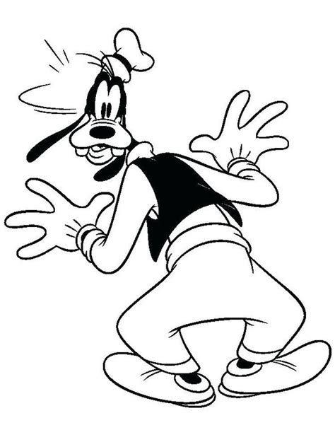 Free Printable Goofy Coloring Pages In 2020 Cartoon Coloring Pages