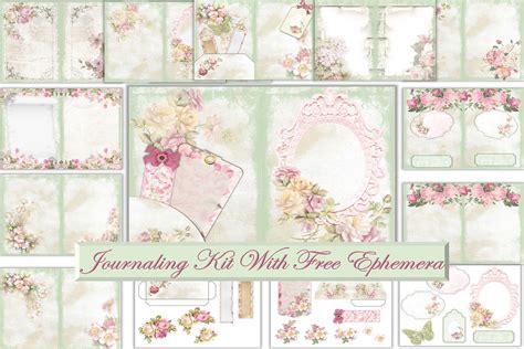 Shabby Chic Valentines Journal Kit Svg File Download Free Fonts