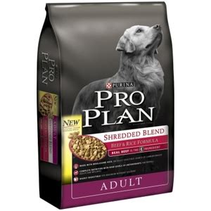 A growing puppy needs twice the amount of. Pro Plan Shredded Blend Dog Food Beef, 6 lb - 5 Pack ...
