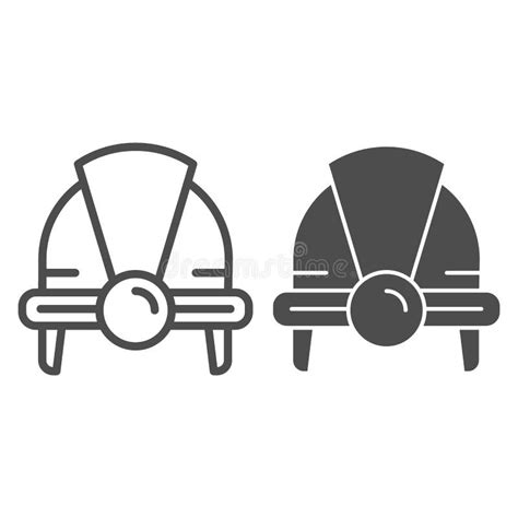 Construction Helmet Line And Glyph Icon Builder Helmet Vector