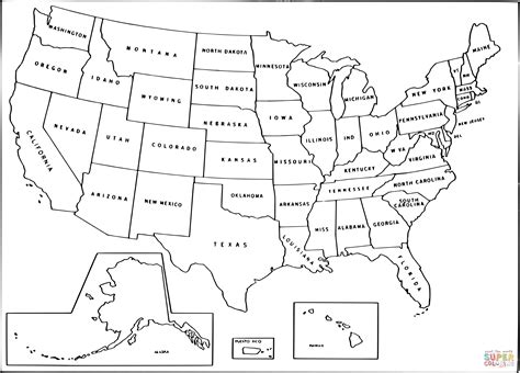Simple Usa Map Coloring Page Free Printable Coloring Page Coloring Home
