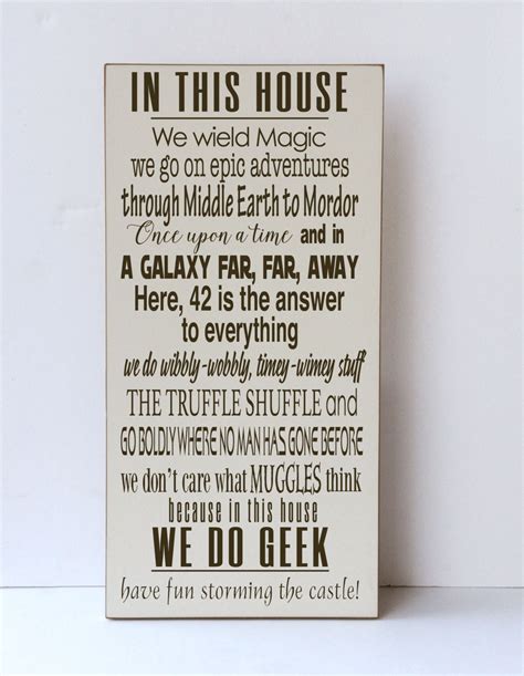 We Do Geek Wood Sign In This House We Wield Magic Epic Etsy