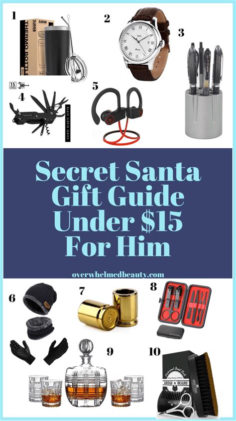 Best secret santa gift ideas. $15 Secret Santa Gifts For Him | Secret santa gifts, Santa ...