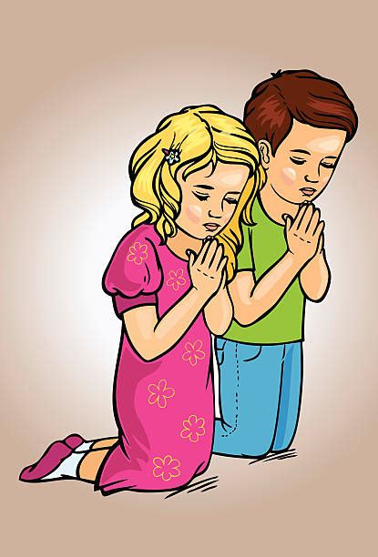 Child Praying Clip Art Vector Images And Illustrations Istock