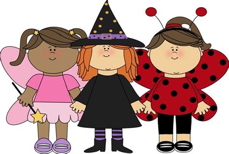 Girl Trick Or Treaters Clip Art Girl Trick Or Treaters Image