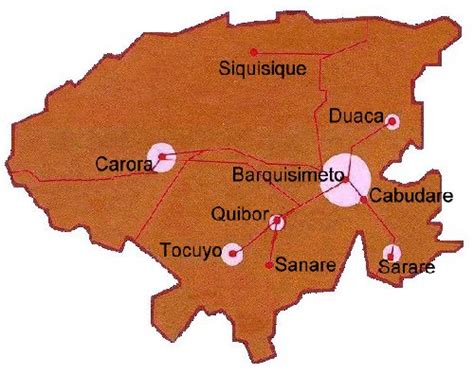 Mapa Del Estado Lara Y Sus Municipios