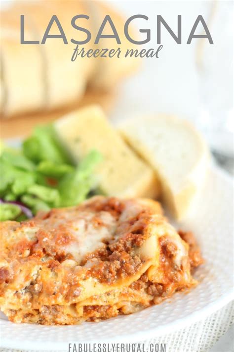 Easy Homemade Lasagna Freezer Meal Recipe Fabulessly Frugal Recipe